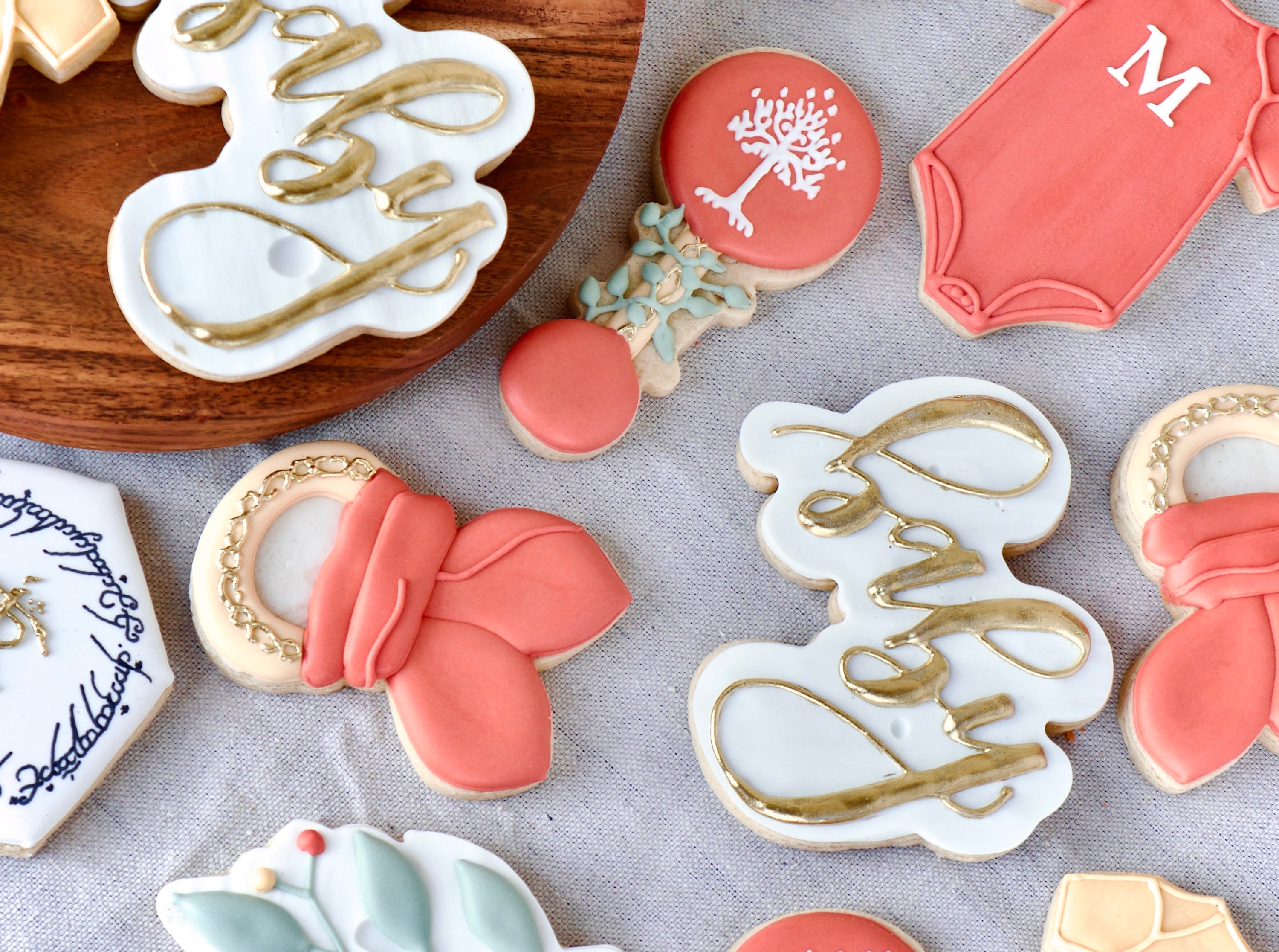 Lord of the Rings Baby Shower Sugar Cookies